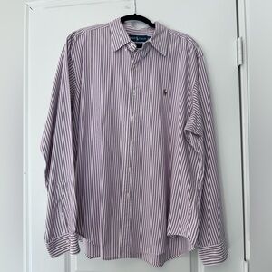 Ralph Lauren Purple Striped Classic Fit Button Down